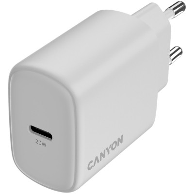 Зарядное устройство Canyon OnCharge 200 20W 1xPD EU White (CNE-CHA200-01) Винница - изображение 1