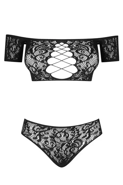 Комплект в сітку - топ та трусики Obsessive Inessita set Славута - фото 4
