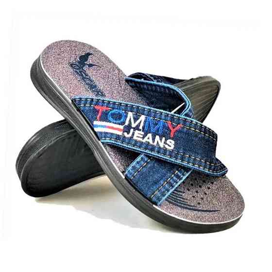 Мужские Шлёпанцы Джинсовые Тапочки Сланцы Tommy Jeans (размеры: 40) Днепр