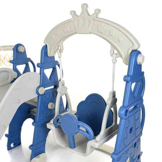 Дитяча гірка-гойдалка CASTLE-4 кільце баскетбольне Вінниця