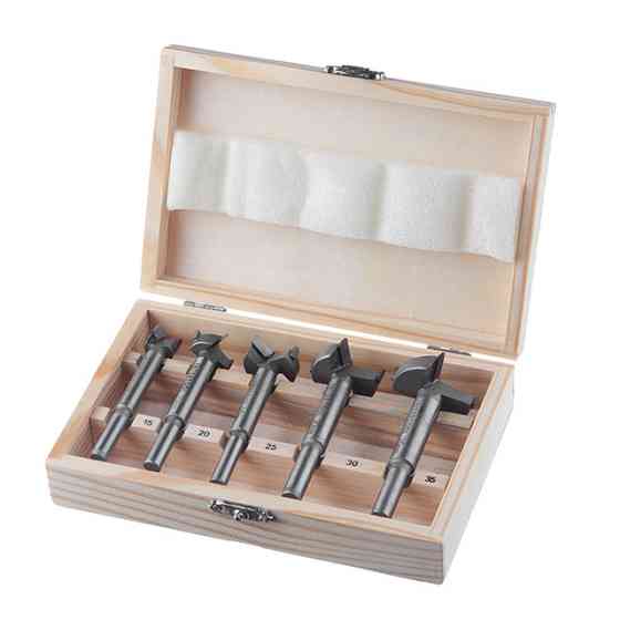 Набір фрез Форстнера INTERTOOL HT-0074,  15-35 мм, 5 шт. - для отворів під фурнітуру Львів