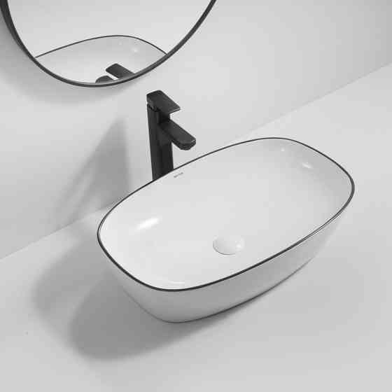 Раковина накладна Mixxus Premium DIVERSE-0109 EDGE BLACK 500х380х140mm   ( MP6549 ) 28197 Харків