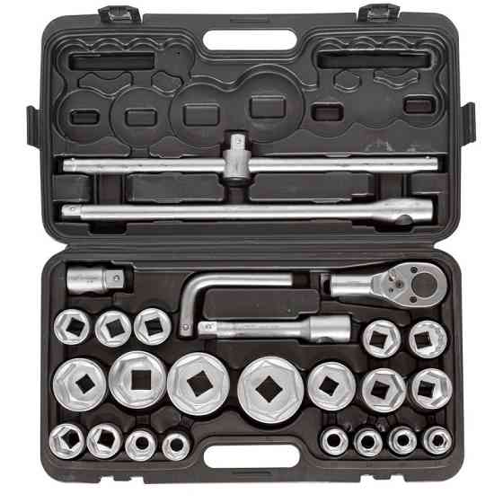 Набір інструментів 26 предметів, 3/4'' 1''(6гр.)(17,19,21,22,24,27,30,32,33,34,35,36,36-12гр,38,41, 46,50 мм, 1'': 55,60 Одеса