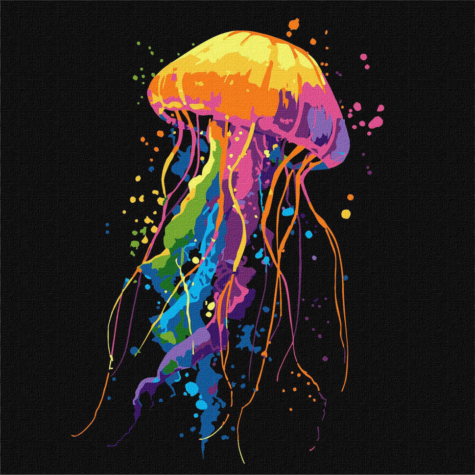 Картина за номерами "Яскрава медуза" KHO6825, 30х30 см Вінниця - фото 1