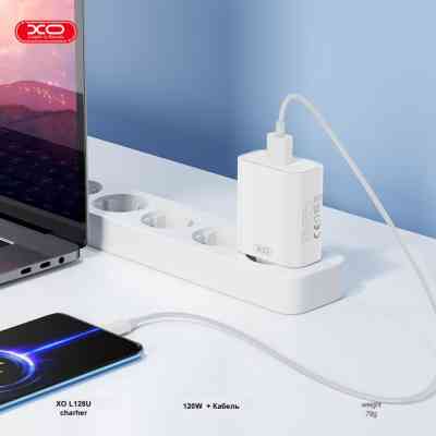 Зарядний пристрій XO USB 120W + cable USB to USB-C white (XO-L128U) Вінниця