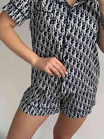 Піжама жіноча з сатину з шортами і сорочкою Сірий XS/S Харків