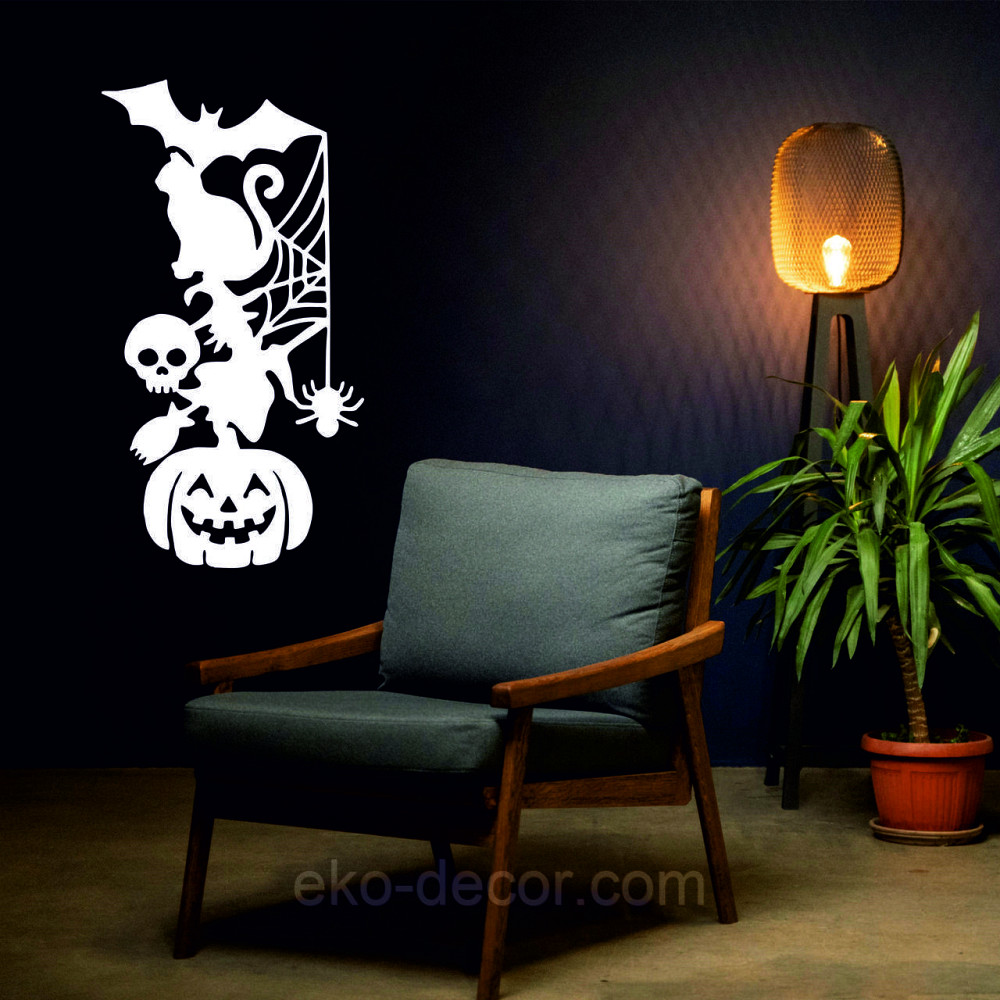 Декоративное настенное Панно «Хэллоуин», Декор на стену 90*48 см, Белый Киев - изображение 9