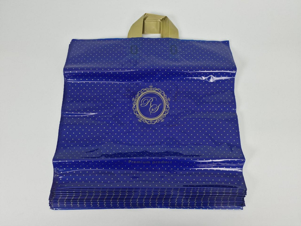 Пакет із петльовою ручкою 45*43 (65 мкм)"Лілія преміумсиній Ренпако (25 шт.) Харків - фото 1