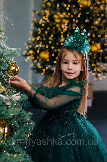 Зелене дитяче пишне плаття Ялинка Кривий Ріг - фото 9