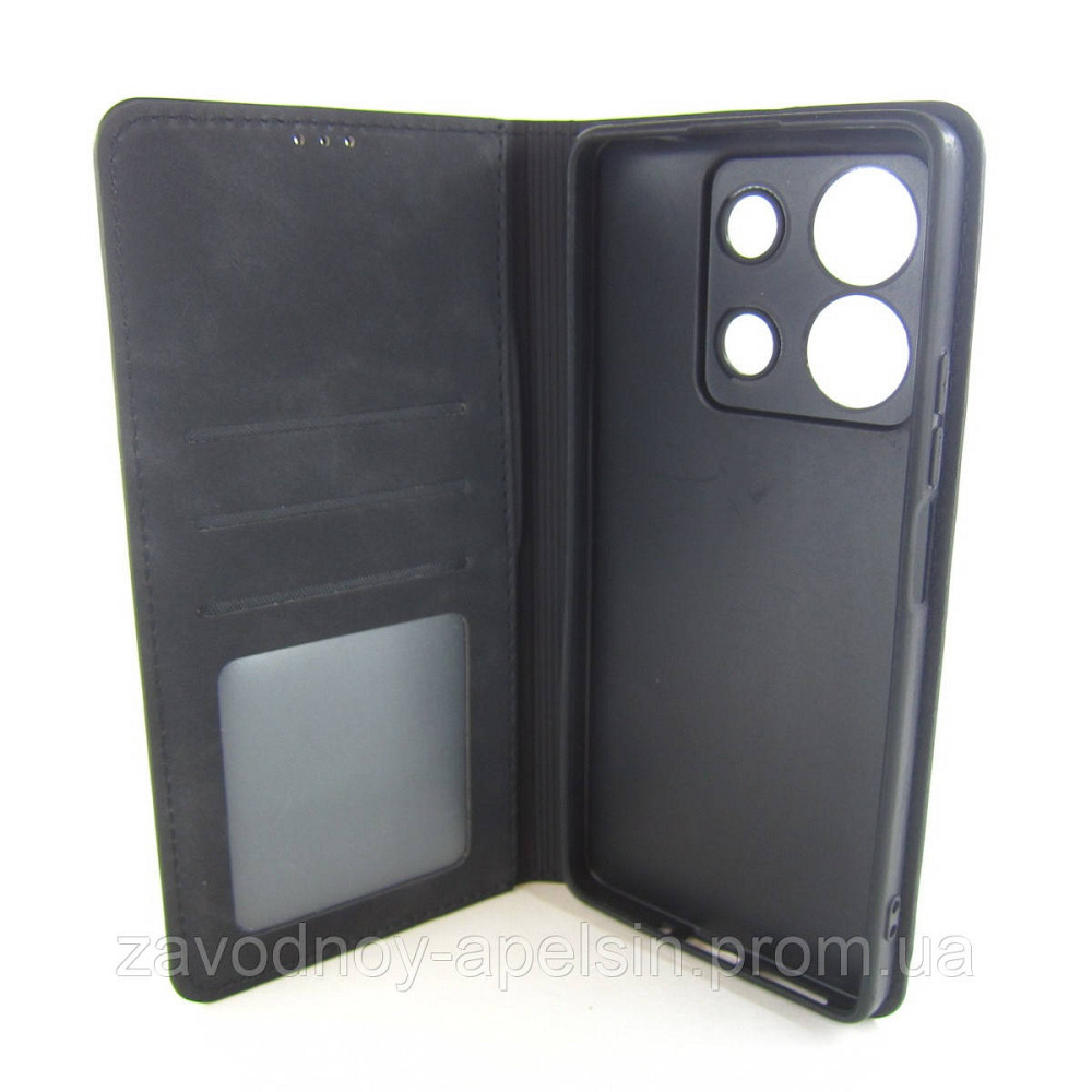 Чохол-книжка Xiaomi Redmi Note 13 5G Захист камери (чорний) Одеса - фото 3