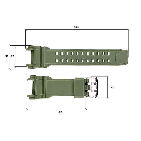 Ремешок для часов Skmei 1343AG Army Green SBR Киев