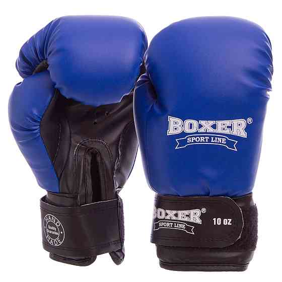 Рукавички боксерські Еліт BOXER 10-12 oz Шкірвініл Вишневе
