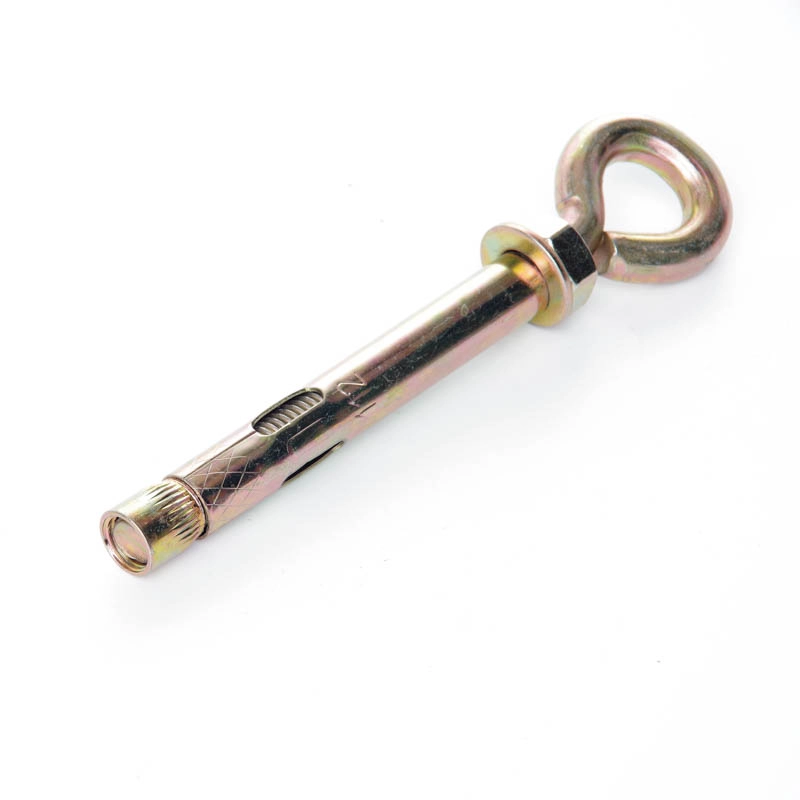 Анкер з кожухом та гайкою з O-крюком М10*70 цинк жовтий Харків - фото 1