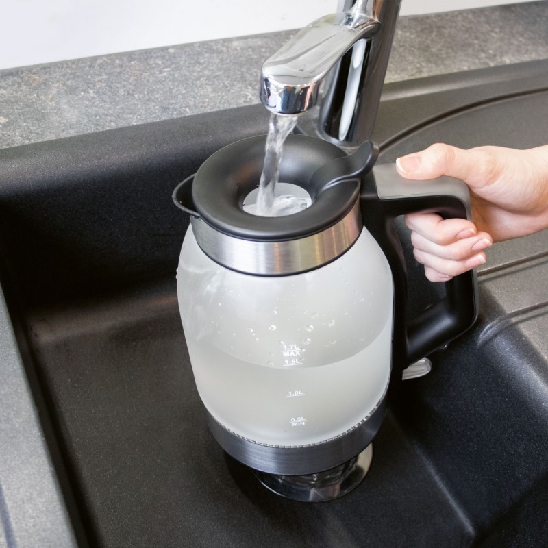 Електричний чайник скляний 1.7 літрів з підсвічуванням Profi Cook PC-WKS (1215) 2200 Вт Нововолинськ - фото 8