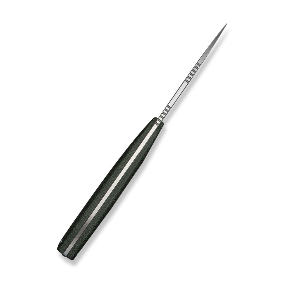 Нож фиксированный карманный Civvi High Grass Field Knife (7,4 см) 14C28N / Micarta зеленый с чехлом Киев - изображение 3
