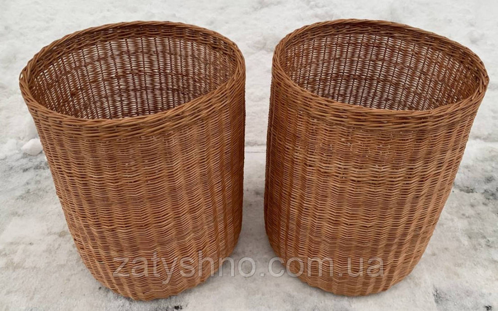 Кошик високий плетений з лози Київ - фото 2