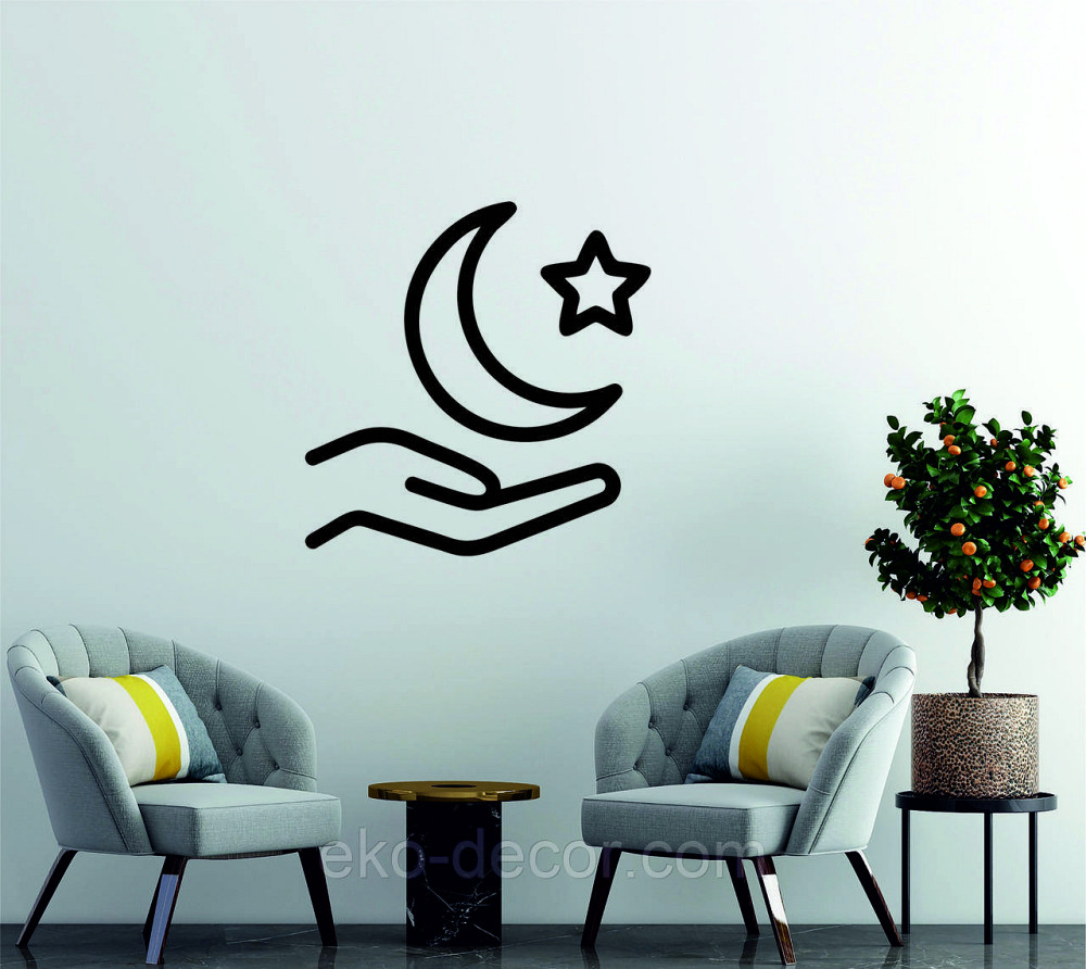 Декоративне настінне Панно «Іслам» Декор на стіну 90*90 см, Чорний Київ - фото 3