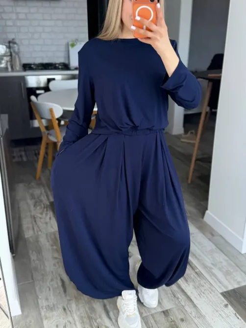 Женский костюм из вискозы оверсайз — базовый комплект (длинный + брюки) Одесса - изображение 19