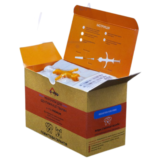 Мікрочіп a-chip+ з ін'єктором 2,12 х 12 мм Київ