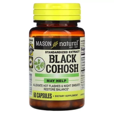 Трави Mason Natural Клопогон, Black Cohosh, Standardized Extract, 60 капсул (MAV-13045) Вінниця - фото 1