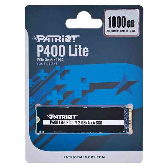 Накопичувач SSD M.2 Patriot P400 Lite 1TB NVMe 1.4 2280  Gen 4x4, 2700/3500 3D TLC Київ
