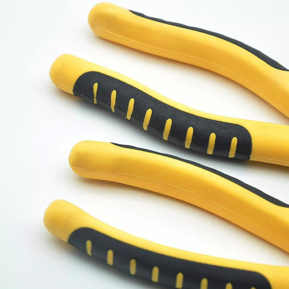 Набор ручных инструментов 3 шт: для обрезки и обжима: бокорезы,длинногубцы,комбинированные плоскогубцы,цвет черно-жёлтый Каменец-Подольский - изображение 9