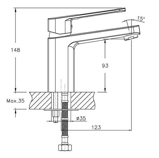 Змішувач для умивальника Haiba Enio 001   ( HB0884 ) 23676 Харків