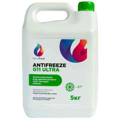 Антифриз NanoFrost G11 Ultra - 37C зелений, 5кг Винница