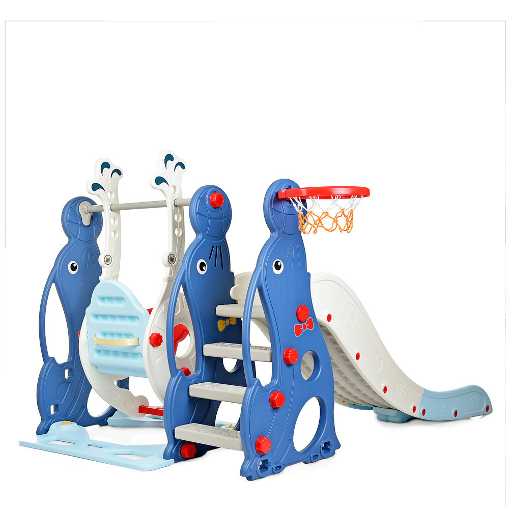Детский игровой комплекс Bambi 3в1 (горка качеля баскетбол) (WM19020-4) для детей Киев - изображение 5