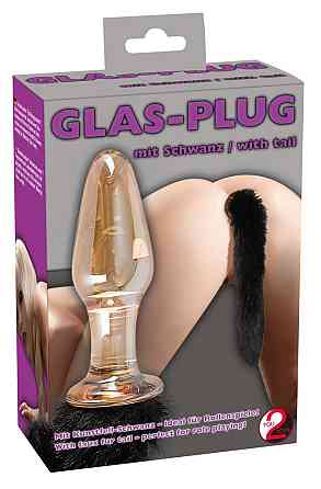 Анальна пробка - Glass-Plug With Tail Sex Aura Київ