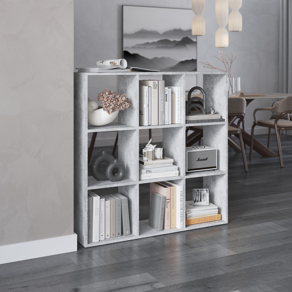 Стеллаж VAYS M-20, книжная полка с 9 ячейками, ЛДСП, 108×29×108 см - для дома, офиса, детской или гостиной Львов - изображение 8