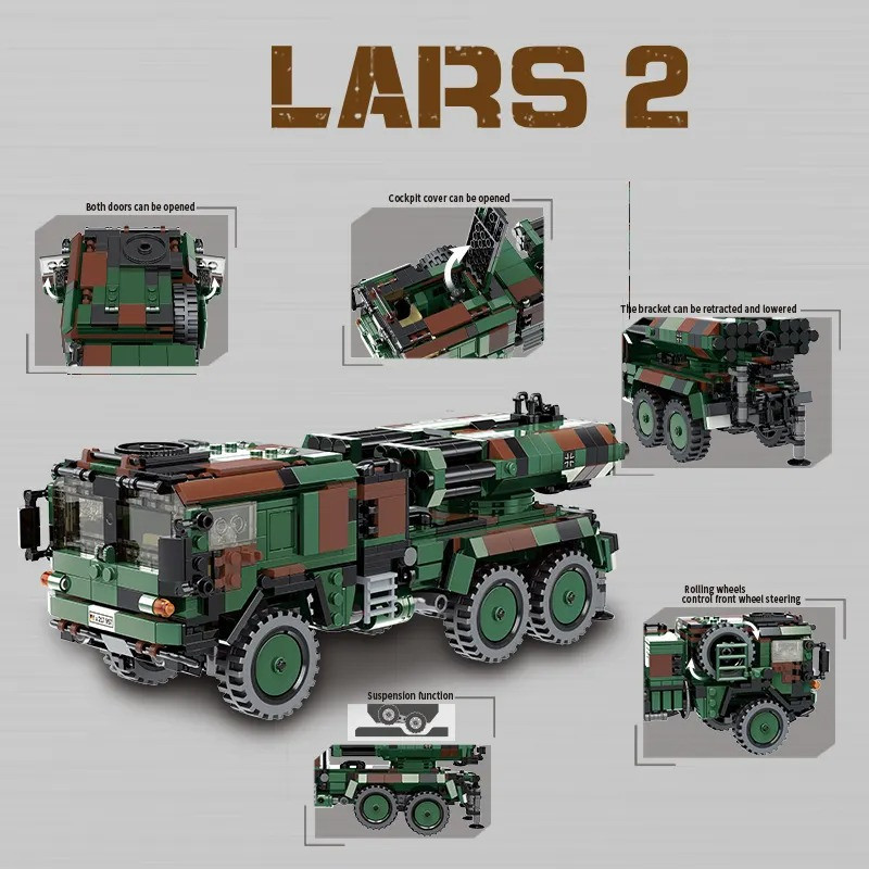 Конструктор детский Войнная машина LARS 2 артиллерийская установка на 986 деталей Каменец-Подольский - изображение 3