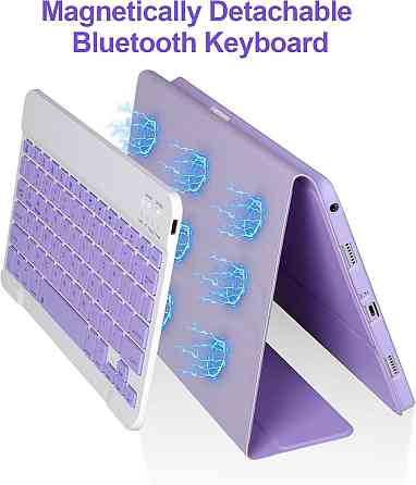 Чехол-клавиатура для Samsung Tab A9+ SM-X210/X216/X218 Фиолетовый съемная Bluetooth клавиатура держатель S Pen Киев