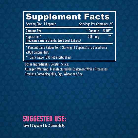 Гуперзін Haya Labs Huperzine A 98% Extract 200mcg 90 Caps Луцьк