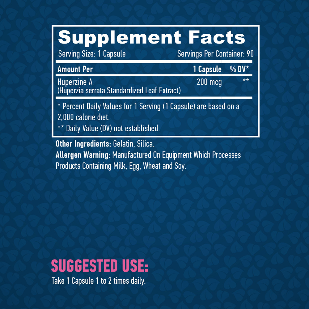 Гуперзін Haya Labs Huperzine A 98% Extract 200mcg 90 Caps Луцьк - фото 2