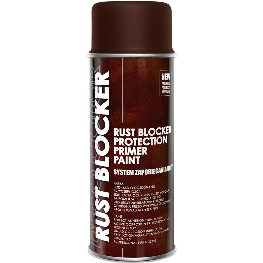 Антиржавчина фарба аерозольна (4в1) "RUST BLOCKER" DecoColor коричневий (RAL8017) 400мл Вінниця - фото 1