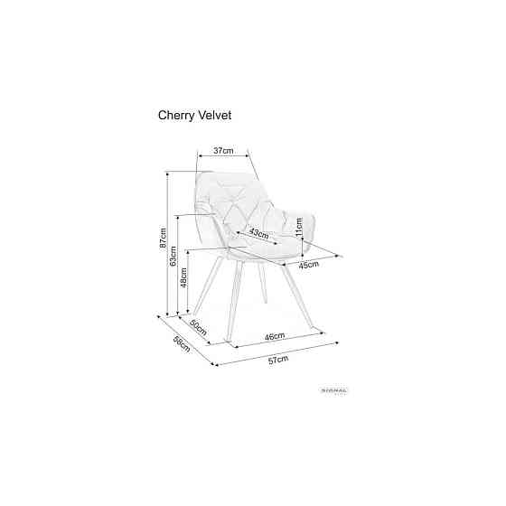 Стілець CHERRY VELVET чорний каркас/сірий BL.14 Київ