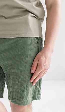 Мужские шорты муслиновые Зелёный S Харьков