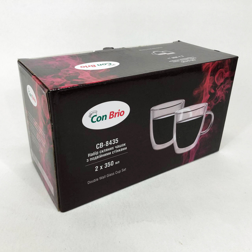 Дві чашки з подвійним дном, Набір чашок з подвійними стінками 2 шт Чашка подвійною стінкою FS-47 Івано-Франківськ - фото 6
