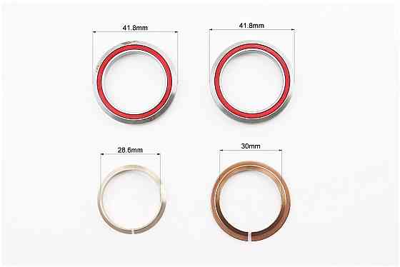 Кермова колонка 1-1/8" (41,8/28,6x41,8/30) безрізьбової вилки, інтегровані, пром-підшипники, чорні H51 Київ