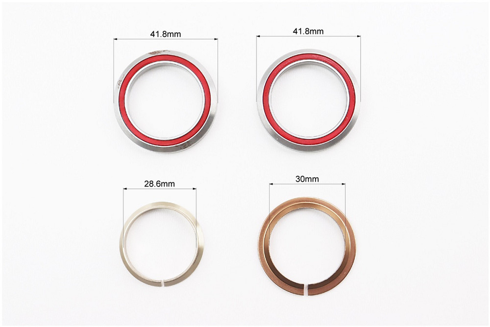 Кермова колонка 1-1/8" (41,8/28,6x41,8/30) безрізьбової вилки, інтегровані, пром-підшипники, чорні H51 Київ - фото 3