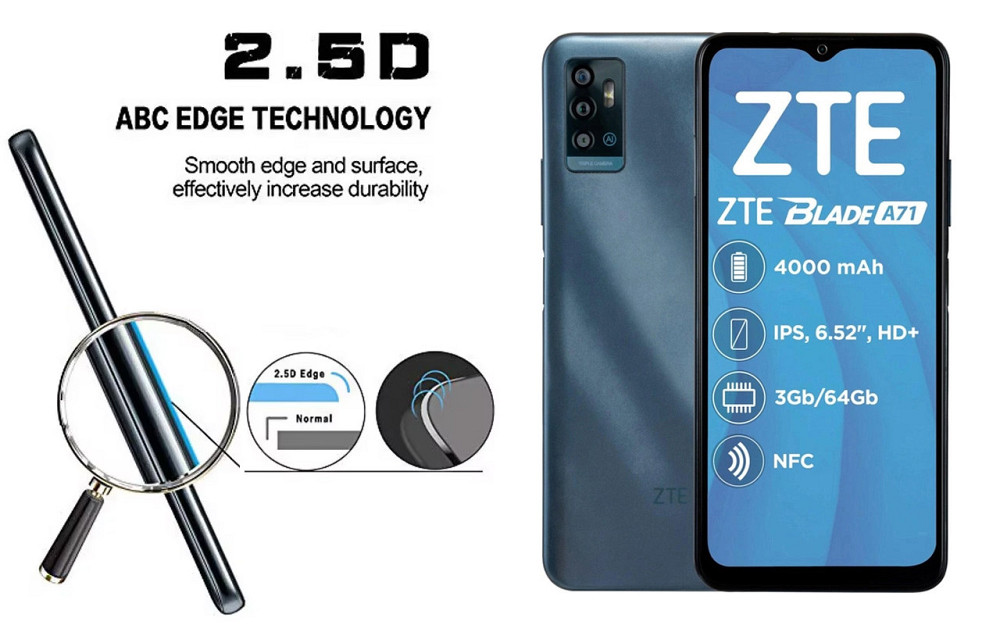 Защитное стекло ArmorGlass для ZTE BLADE A71 – устойчивое к царапинам и ударам Киев - изображение 2