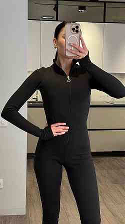 Женский стильный и теплый термо комбинезон пума Черный, 44/46 Одесса