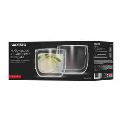Набір склянок Ardesto з подвійними стінками B 260 мл 2 шт прозорий (AR2626B) Вінниця