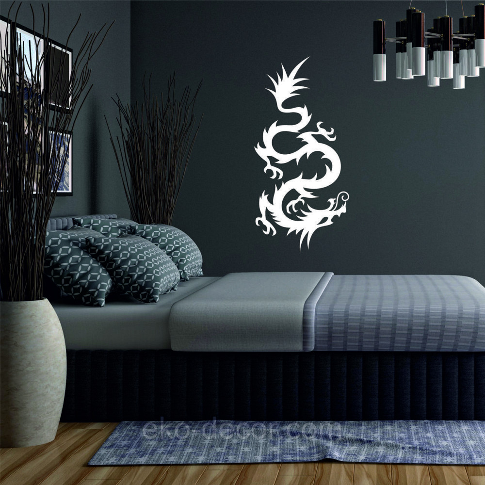 Декоративное настенное Панно «Дракон» , Декор на стену 110*52 см, Белый Киев - изображение 3