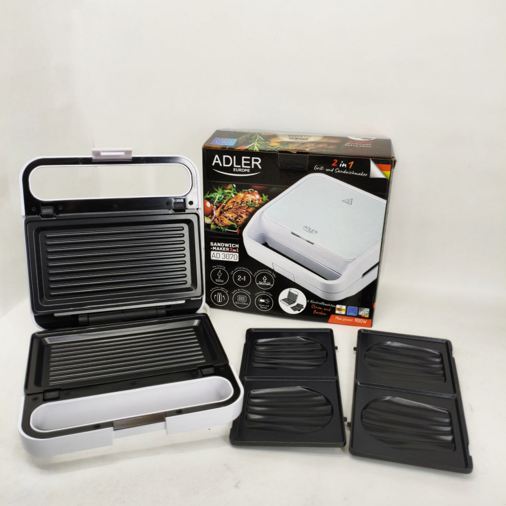 Настільний контактний електрогриль, Універсальний контактний гриль, Потужна побутова бутербродниця WJ-87 Львів - фото 9