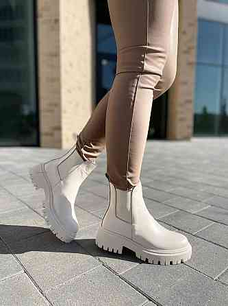 Черевики жіночі GREMMY бежеві шкіра натуральна зима висота 13 см (604/1) 35р.37р.38р. Коломыя