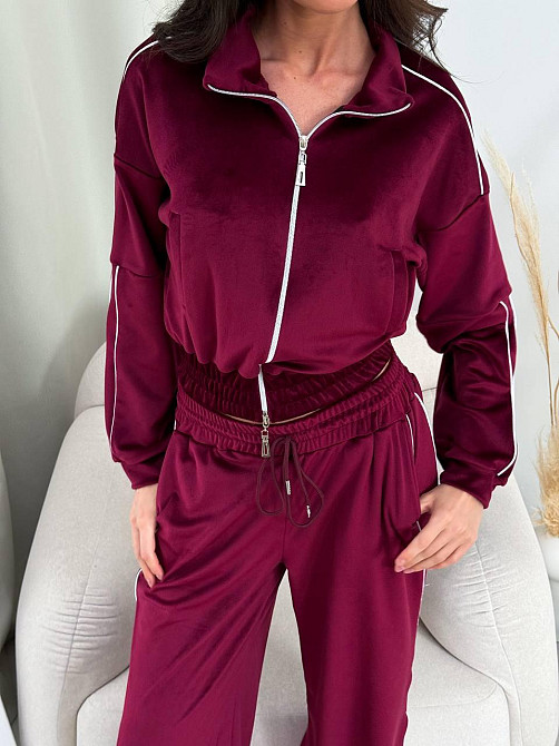 Женский повседневный велюровый костюм двойка: кофта и брюки Одесса - изображение 2