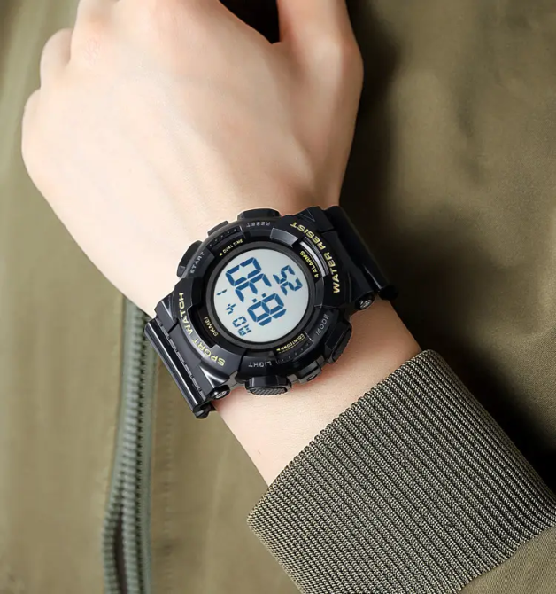 Чоловічий наручний спортивний годинник Skmei 2081 Чорний з золотом /Білий Київ - фото 9