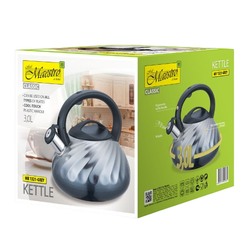 Чайник 3л металевий сірий MR-1321-Grey Maestro Житомир